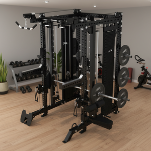 Máquina Smith con pilas de pesas, gimnasio en casa todo en uno, rack de sentadillas, sistemas duales de dominadas, máquina de cable cruzado, acero al carbono - Product Image 2