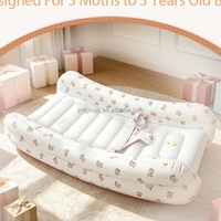 Lit de voyage gonflable pour tout-petits, pare-chocs de sécurité, chaise berçante, matelas pneumatique portable pour chambre et salle de bain, design minimaliste