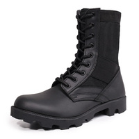 Botas Tácticas de Seguridad de Caña Alta para Hombre y Mujer, de Una Sola Capa, para Desierto, de Cuero Genuino y Tela de Nailon