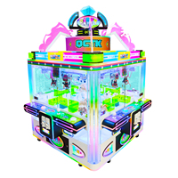 Machine de jeu à griffes colorée pour 8 joueurs, à monnayeur, multi-paiements, pour aires de jeux intérieures et centres commerciaux
