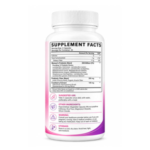 Capsules de <span class=keywords><strong>probiotiques</strong></span> <span class=keywords><strong>et</strong></span> prébiotiques pour femmes 300 milliards d'UFC |   Usine de compléments alimentaires en marque blanche OEM/ODM - Product Image 2