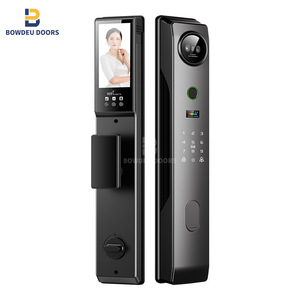 Serrure de porte intelligente Tuya Wifi avec reconnaissance d'empreintes digitales, faciale 3D, veineuse palmaire et écran, avec caméra, vente en gros directe usine Chine - Product Image 1