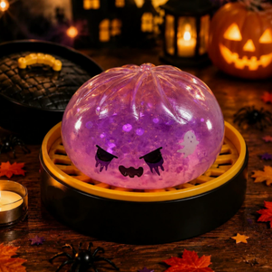 En gros, Jouet sensoriel anti-stress coloré, Balle à presser anti-stress, Squishies en forme de fantôme d'Halloween violet, Boîte mystère, Squishies en forme de boulette et de pain vapeur - Product Image 1