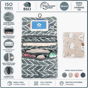 <span class=keywords><strong>Sac</strong></span> Organisateur à Couches pour Bébé en Denim Personnalisé avec Pochette Imperméable à Imprimé Animal pour Couches, Lingettes et Essentiels pour Bébé - Product Image 1