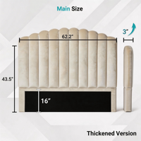 Tête de lit moderne rembourrée en mousse souple sans armature, emballage compressé