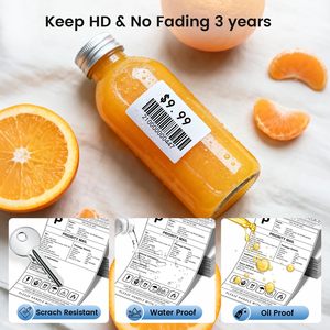 Tùy chỉnh in đầy đủ màu sắc 100*150mm 4*6 "nhãn nhiệt trực tiếp cho mã vạch với chuyển dòng thủng - Product Image 5