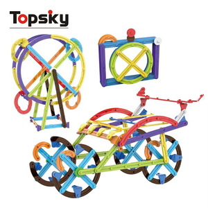 Vui Vẻ DIY 3D Thông Minh Xây Dựng Nhựa <span class=keywords><strong>Stick</strong></span> Xây Dựng Khối Sáng Tạo Lắp Ráp Đồ Chơi Cho Trẻ Em Xe Theo Chủ Đề Mô Hình Gói Các Mảnh - Product Image 1