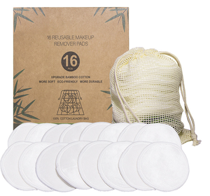 Tampons démaquillants réutilisables en tissu de charbon de <span class=keywords><strong>bambou</strong></span> | Écologique, biologique | Enlever le mascara, exfolier la peau - Product Image 5