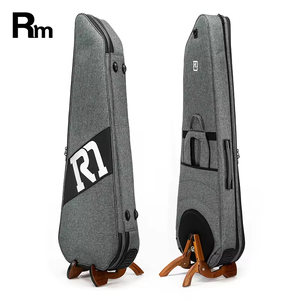 Coolift-D Mochila Estilo Guitarra Estuche Bolsas dobles Borgoña Eléctrico Mini Grueso Doble Duro Profesional A prueba de golpes Impermeable - Product Image 2
