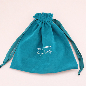 Custom pink Large Velvet Bag With logo for Gift Packaging ,velvet Bags Custom Drawstring for Clothing & Shoes Dust Bag - Product Image 4