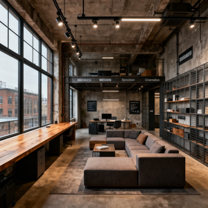 Diseño de Planificación de Espacios en Loft Amplio, Creando Zonas Separadas en un Estudio Abierto - Product Image 2