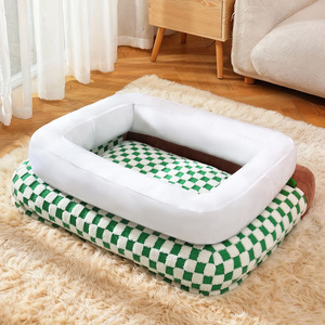 Coussin douillet à motif damier pour animaux de compagnie, idéal pour un sommeil profond, pour chats et chiens, tapis chauds d'hiver, commerce électronique transfrontalier. - Product Image 1