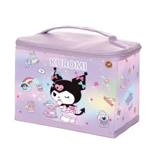 Customized Hello KT Japan Cartoon Printing Cross-Body Bag Portable Folding Makeup Box Cute Cosmetic Bags