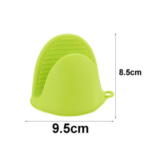 Pinces à main anti-brûlure en silicone, gants résistants à la chaleur, 10 cm, gants ménagers imperméables, vert, bleu, rouge, orange, noir - Product Image 4