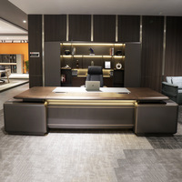Nouvelle Table de Direction de Bureau Moderne et Simple en MDF avec Plateau en Panneau Artificiel, Idéale pour Usage Commercial, Saine et Confortable, Combinaison OEM