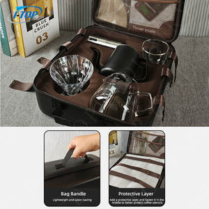 Meilleure qualité arabe manuel verser cafetière ensemble sac de voyage écologique pour le camping en plein air accessoires étanches avec cadeau - Product Image 4