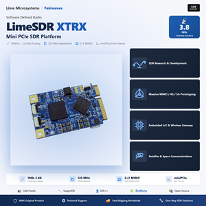 LimeSDR XTRX ซอฟต์แวร์วิทยุที่กำหนดโดยซอฟต์แวร์ SDR มินิพีซีโมดูล LMS7002M ชิป RF แพลตฟอร์มพัฒนาการสื่อสารไร้สายแบบฝังตัว - Product Image 1