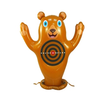 <span class=keywords><strong>Cible</strong></span> de tir à l'arc gonflable en PVC pour enfants, jeu de fléchettes ours brun - Product Image 1