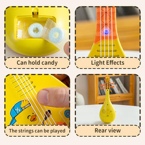 Guitare jouet éducative pour bébé, best-seller, personnalisée, dessin animé, ensemble d'instruments <span class=keywords><strong>de</strong></span> <span class=keywords><strong>musique</strong></span> pour enfants, plastique, fonctionne sur piles, 12 pièces - Product Image 4
