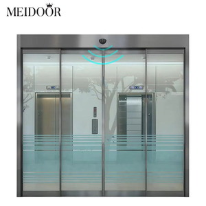 Low-e Ba kính mới tự đóng cửa tự động khí nén đôi cửa trượt nhôm cửa trượt - Product Image 1