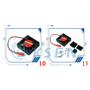 AI-KSEN <strong>Raspberry</strong> <strong>Pi</strong> 4B Development Board ABS Injection Molded Shell Can Accommodate Cooling <strong>Fan</strong> Black and White Transparent - Product Image 2