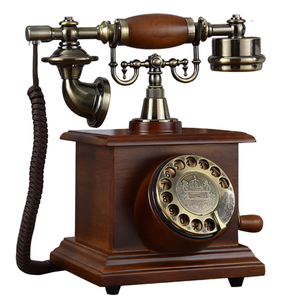 <span class=keywords><strong>Telefono</strong></span> Antico in Legno, <span class=keywords><strong>Telefono</strong></span> Vintage <span class=keywords><strong>con</strong></span> Filo, Decorativo, Classico <span class=keywords><strong>con</strong></span> Quadrante Rotante e Auricolare Sospeso per Casa e Hotel - Product Image 1