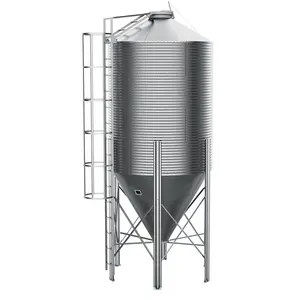 High Quality Grain Chicken Feed Soybean Corn Galvanized Sheet Material Silo Storage Grain Silo