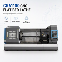 Tour horizontal à lit plat CNC CK61100, robuste, commande GSK, broche simple, prix compétitif