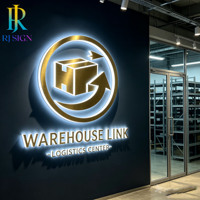 Panneau publicitaire LED 3D en acrylique durable pour extérieur, enseigne lumineuse personnalisée pour devanture de magasin
