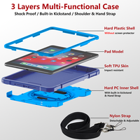 Coque de protection robuste en PC et TPU à trois couches pour tablette, avec béquille et poignée, idéale pour étudiants et écoliers, protection antichute pour iPad 9.7 - Offre Spéciale