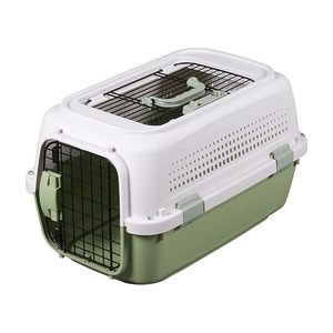 Wholesale Custom Breathable Plastic Pet Air Carrier Travel Crate Airline Approved Cats Dogs Transport Box Pet Cage With Sunroof