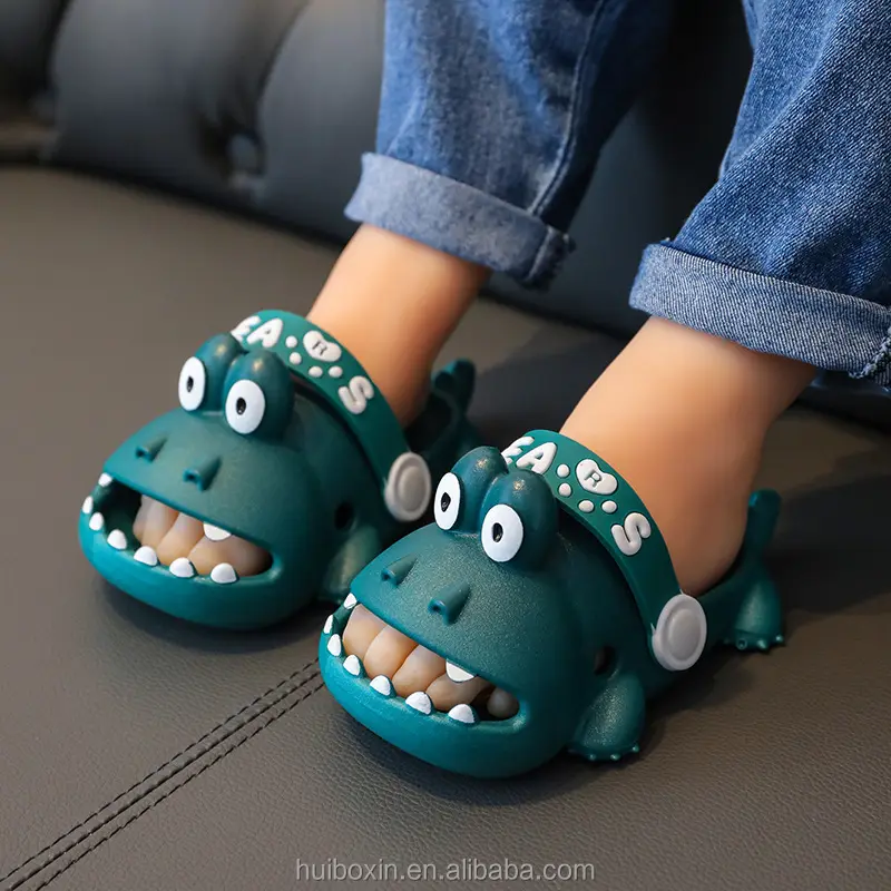 Children's slippers New Cute Cartoon Animal crocodile Slippers Fashion Kids Indoor Outside non-slip Beach sandals Shoes 1-12Y