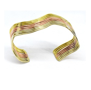 25 December Christmas Jewelry blood circulation <b>copper</b> jewelry Custom Brass Cuff Bracelet Heavy Weight Fashion Brass Jewelry - Product Image 1