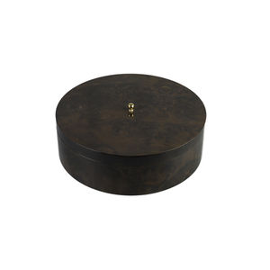 Demlik yuvarlak organizatör ahşap depolama yuvarlak özel bölmeler özel lüks Kraft hediye kutuları moda stil ahşap kutu çay - Product Image 3