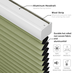 Persianas Celulares SAMADHI para Oscurecer Habitaciones, Persianas de Panal sin Cordones, Seguras para Niños, Fáciles de Instalar para Guardería y Hogar - Product Image 4
