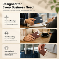 Dompet Kartu Kulit PU Premium Anti RFID, Tipis, dengan Slot Jempol, Multi Slot, Kantong Aman, Ketebalan dan Berat yang Dapat Disesuaikan