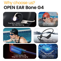 Casque sportif ALOVA MP3 IPX8, écouteurs de natation, casque sans fil Rohs, haut-parleur Bluetooth, écouteurs à conduction osseuse
