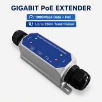 Extenseur PoE Gigabit extérieur 1 port, 1000 Mbps, portée longue distance 250 m, répéteur PoE pour caméra IP, point d'accès