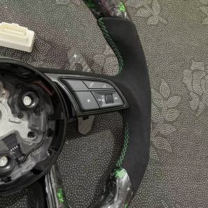 Volante Deportivo en Forma de D de Fibra de Carbono Verde para <span class=keywords><strong>Audi</strong></span> A1/A3/A4/A5/A6/A8/<span class=keywords><strong>B7</strong></span>/8V/S4/S5/RS3/<span class=keywords><strong>RS4</strong></span>/RS5/C7/C8/Q5/Q7 2012-2026 - Product Image 2