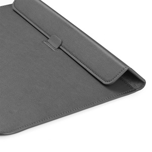 Housse pour ordinateur portable portable et durable, universelle, 11, 13, 15 pouces, <span class=keywords><strong>sac</strong></span> enveloppe en PU pour les voyages, avec support et doublure en cuir - Product Image 5