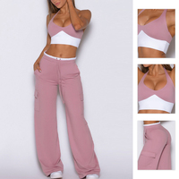 Nouvel ensemble de yoga 2 pièces pour femme, style sport, leggings taille haute, tenue d'entraînement, logo personnalisé