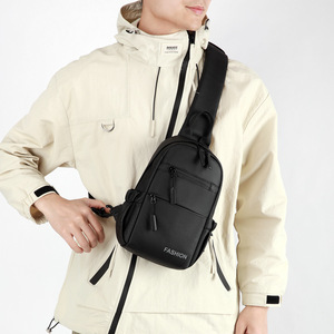 Fashionable Men's Chest Bag Crossbody Backpack Breathable Outdoor Commuting Casual Shoulder Bag Gray Black Green Blue - Product Image 3