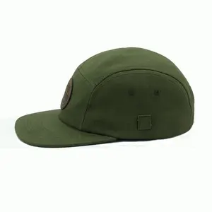 Custom Cotton Twill Sport Camping <span class=keywords><strong>Camper</strong></span> Camp Five Panel 5 Panel 5 Panel Casquette Flat Brimmed Hat Sombreros Gorras para Hombres Mujeres - Product Image 3