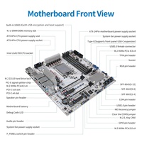 CWWK W680 12-Bay-NAS-Mainboard, 4 x ECC UDIMM DDR5, Micro-ATX-Mainboard, LGA1700, 3 LAN, vPro, 2,5 GB + 10 GB + 2,5 GB, 5 Display-Ports