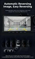 Autoradio 10 pouces 4G LTE avec écran tactile, navigation GPS, Bluetooth, CarPlay et Android Auto, 4+64 Go, double bouton, 8 cœurs, Mirror Link
