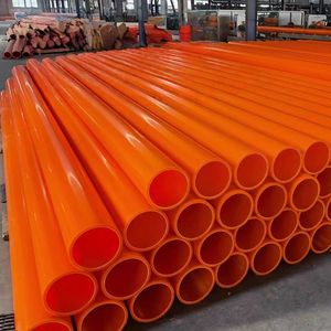 Conduit électrique MPP rouge-orange avec parois renforcées pour applications spécialisées en énergie et en communication. - Product Image 4