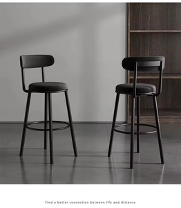 Penjualan pabrik kursi <span class=keywords><strong>Bar</strong></span> bangku tinggi meja <span class=keywords><strong>bar</strong></span> kain ringan mewah sandaran modis berkualitas tinggi bangku tinggi rumah tangga - Product Image 5