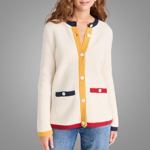 Chandail <span class=keywords><strong>en</strong></span> tricot pour femmes de créateur OEM dernier modèle chemisier tricoté boutonné de couleur claire cardigan à manches longues hauts <span class=keywords><strong>en</strong></span> <span class=keywords><strong>ligne</strong></span> - Product Image 2