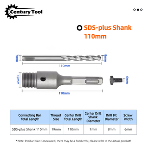 Forets à <span class=keywords><strong>béton</strong></span> professionnels de haute qualité pour usine, 30-160 mm, outils de découpe pour marteaux perforateurs SDS Plus, ensemble de scies cloches murales - Product Image 6