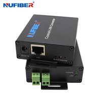 Extensor de Ethernet IP sobre coaxial, convertidor EOC RJ45 a BNC, esclavo master, utp a coaxial, 0-1,5 km, con fuente de alimentación DC12V